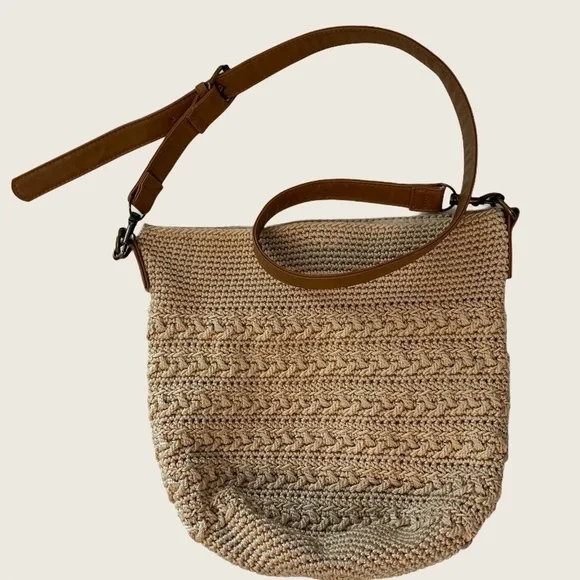 Sonoma Bags Sonoma Kohls Beige Crocheted Hobo Crossbody